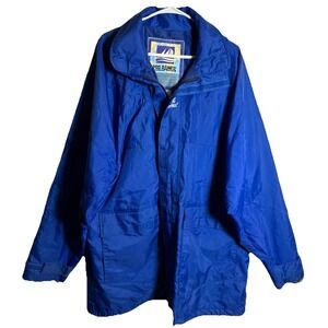Pro Rainer XL Blue Nylon Rain Shell Jacket‎ Waterproof Men's Size XL